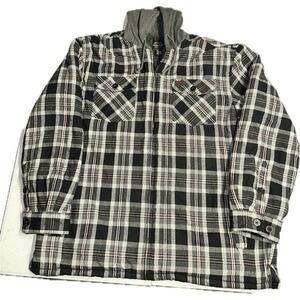 Mountain Ridge Explore Life Men's Size 2XL Plaid Checkered Full Zip Jacket Soft